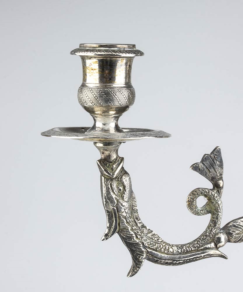 Candelabro Italiano in Argento - 1872-1935