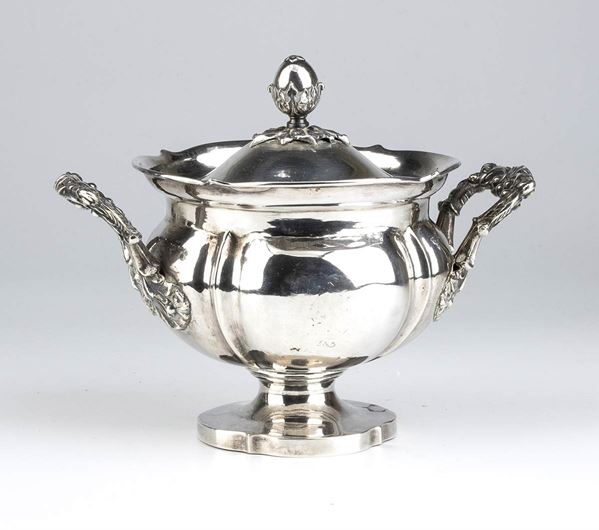 Italian silver sugar bowl - Kingdom of Sardinia, Turin 1824-1872...