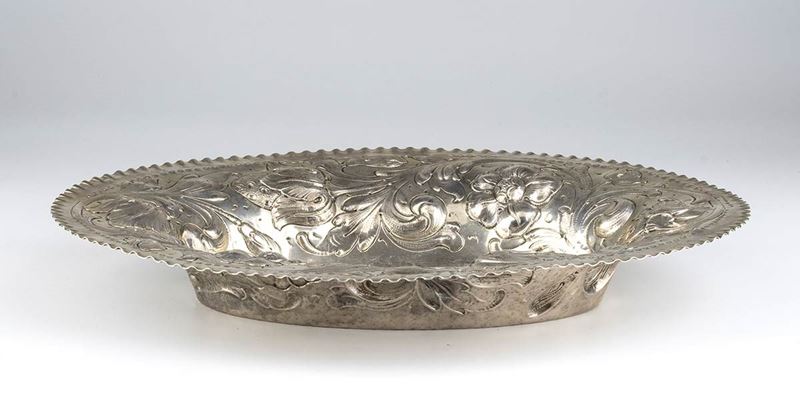 Gustav Mollenberg - Cestino Svedese in Argento - Stoccola 1837, Maestro Argentiere Gustav Mollenb...