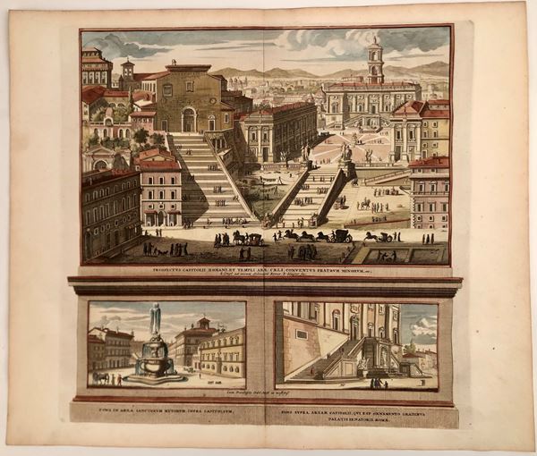 Pieter Sluyter (1675?-1713) da Lievin Cruyl (1634-ante 1720) - PROSPECTUS CAPITOLII ROMANI ET TEMPLARI ARAE CAELI…...