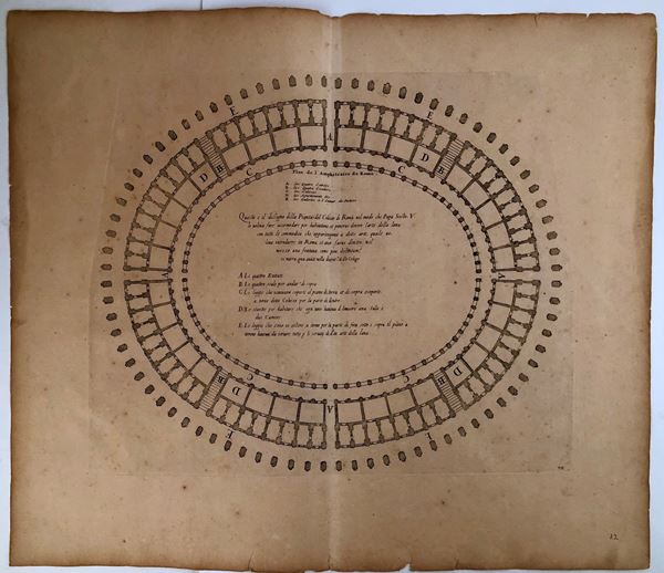 Pierre Mortier - Plan de l'Amphiteatre de Rome...