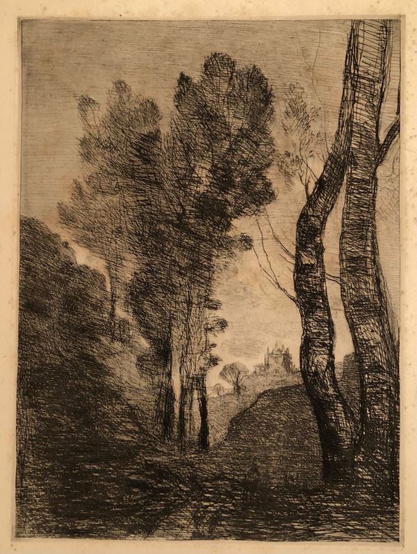 Jean-Baptiste Camille Corot (1796-1875) - Environs de Roma, 1866...