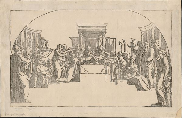 Antonio Maria Zanetti (1680-1767) da Jacopo Zanguidi Bertoia (1544-1574) - La presentazione di Cristo al tempio, 1741...