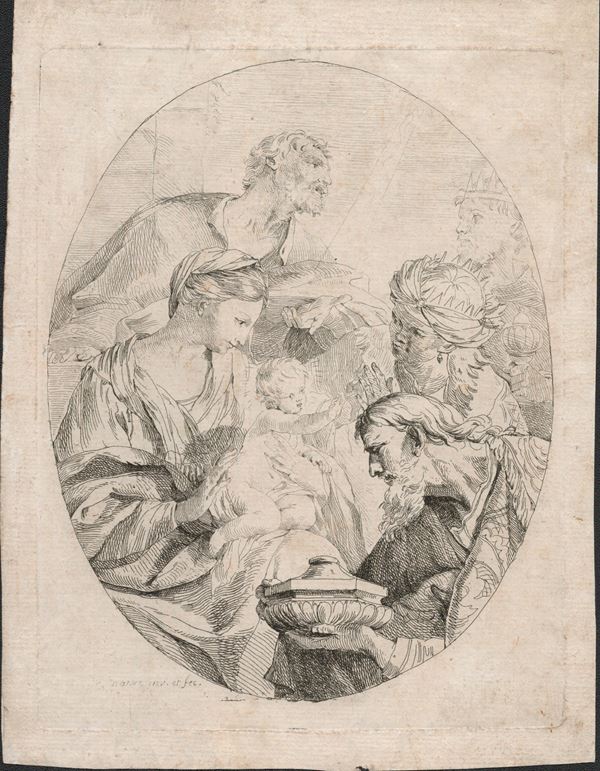 Charles Joseph Natoire (1700-1777) - The Adoration of the Magi...