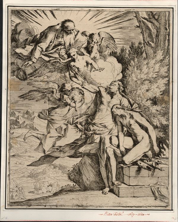 The sacrifice of Isaac, 1640 ca....