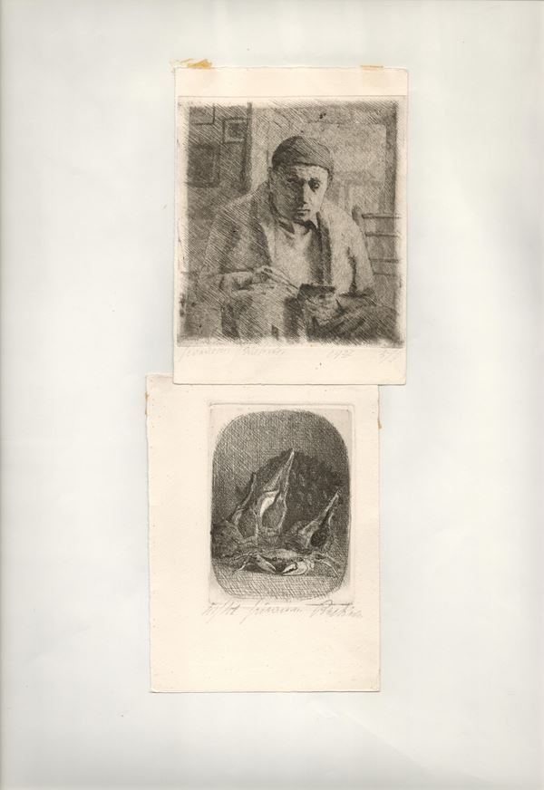 Lot of two etchings...