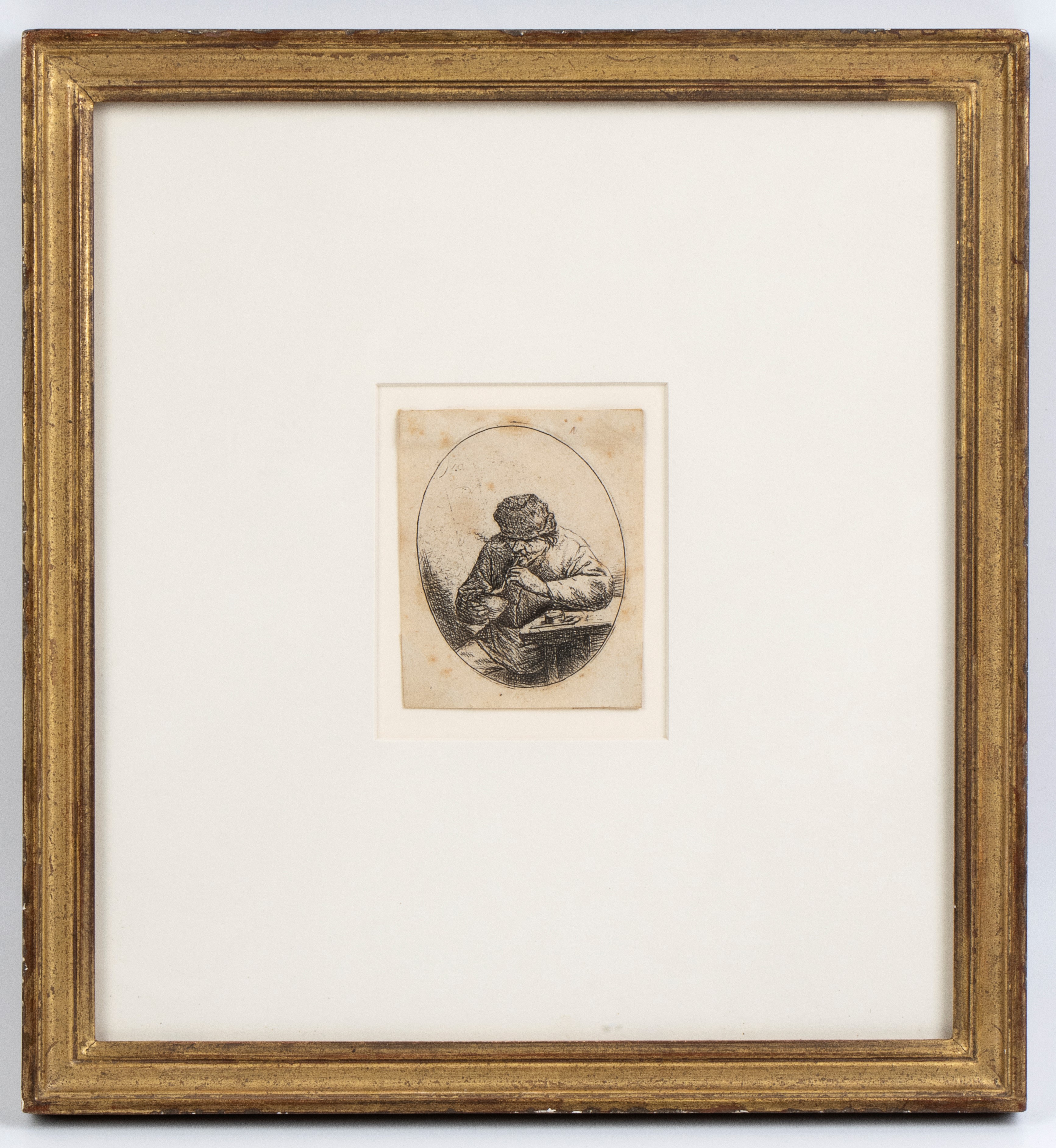 Adrien Van Ostade (haarlem, 1610 -1685), Attribuito, Adriaen Van Ostade - Un Uomo che Fuma Seduto...