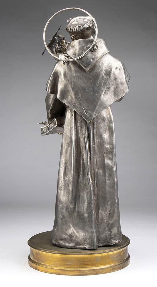 Scultura Italiana in Argento, Raffigurante Sant'antonio con Gesù Bambino - Prob...