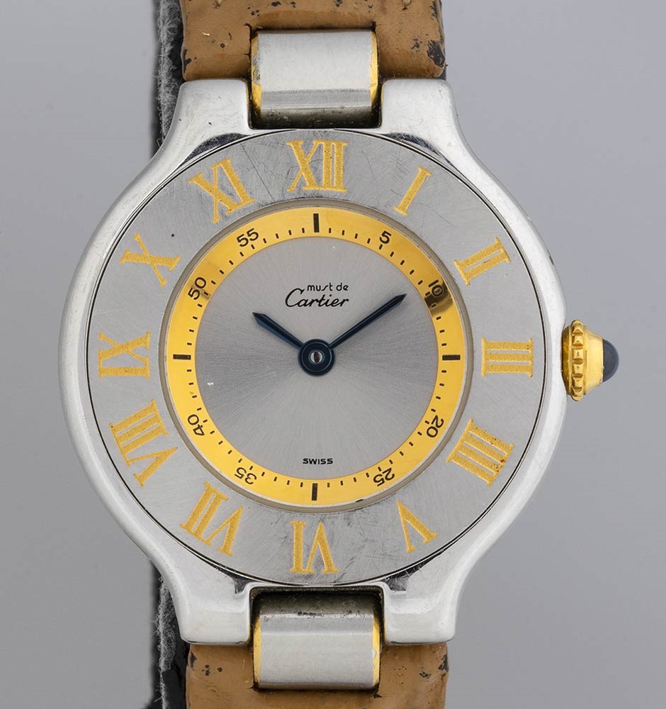 Cartier 21 Must De Cartier: Orologio Polso Lady in Acciaio Ref. 1340 - Anni '9...