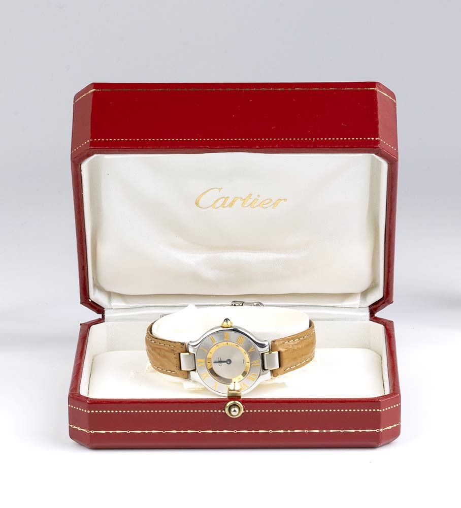 Cartier 21 Must De Cartier: Orologio Polso Lady in Acciaio Ref. 1340 - Anni '9...